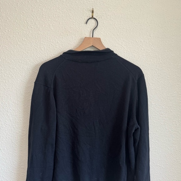 Vineyard Vines Mens Large Cotton-Cashmere 1/4 Zip Sweater Navy Blue Preppy Golf - Picture 7 of 8